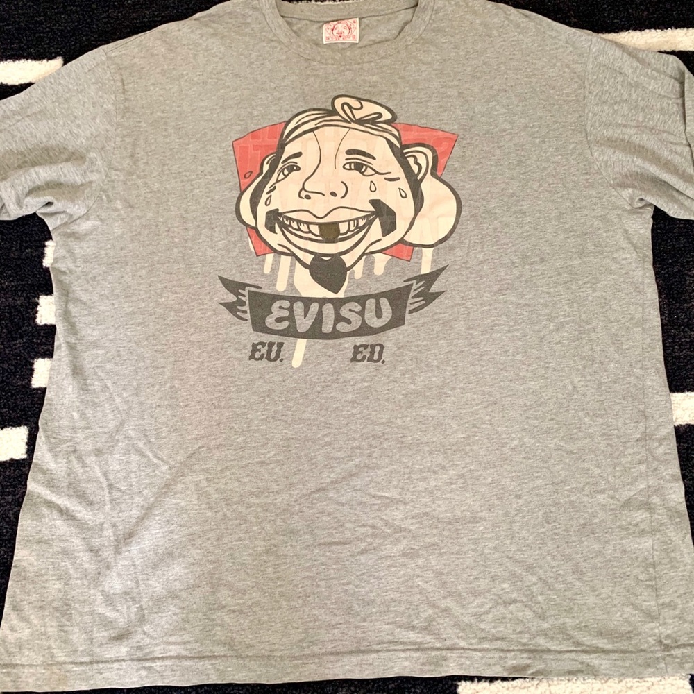 EVISU LONG SLEEVE GREY SHIRT
